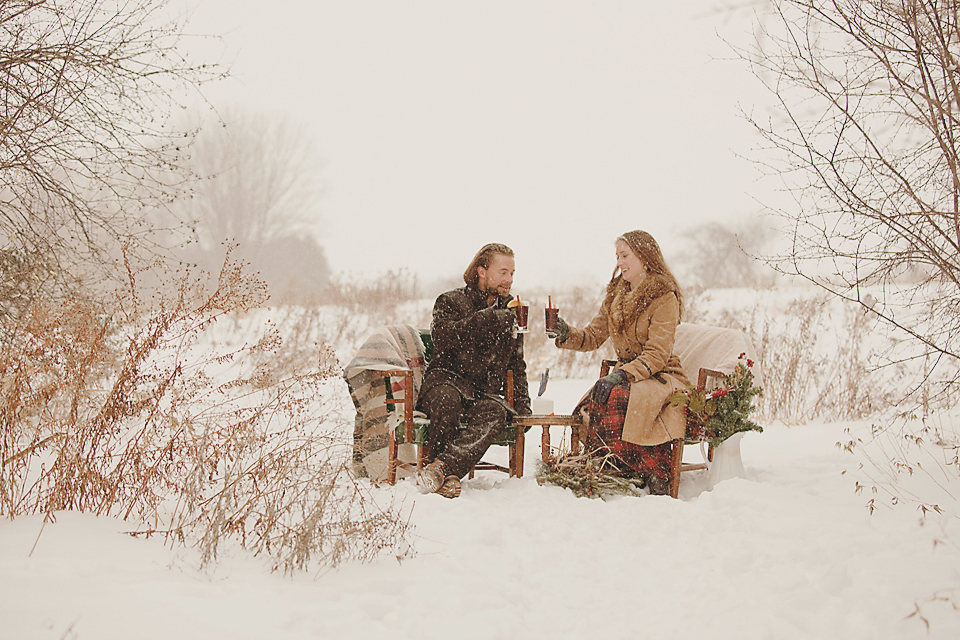 Winter engagement session Ottawa 