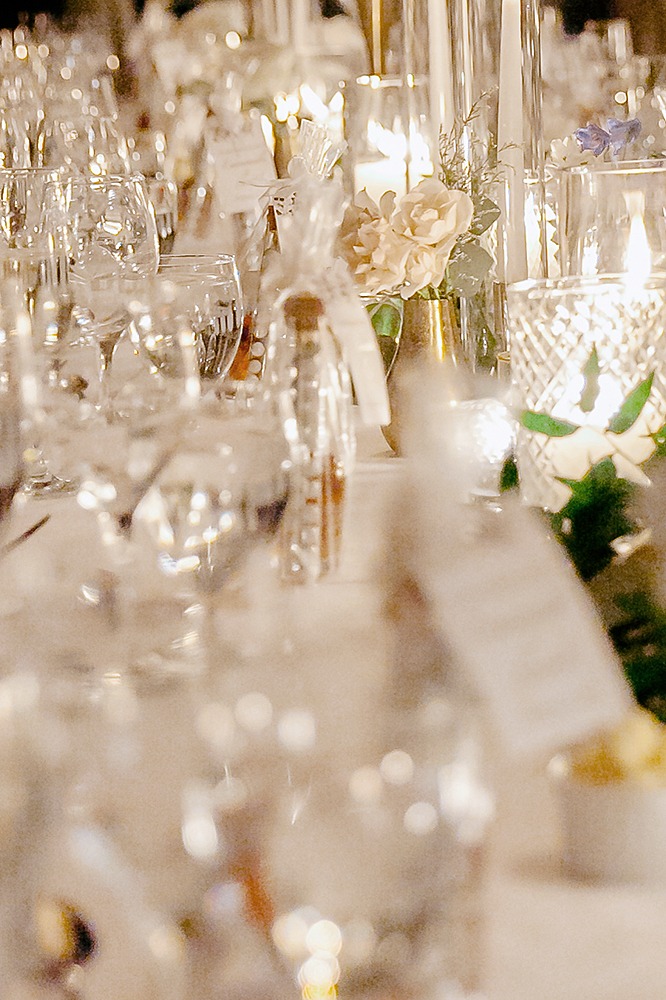 Chateau Montebello winter wedding reception details of table