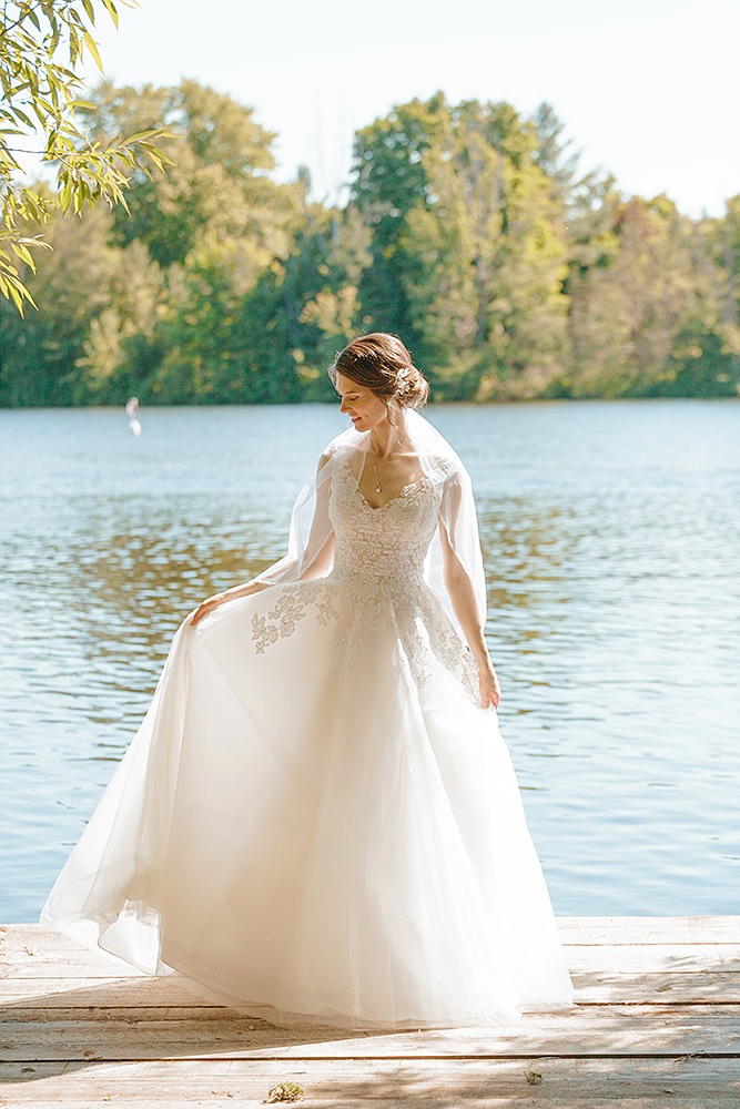 Playful bridal portrait