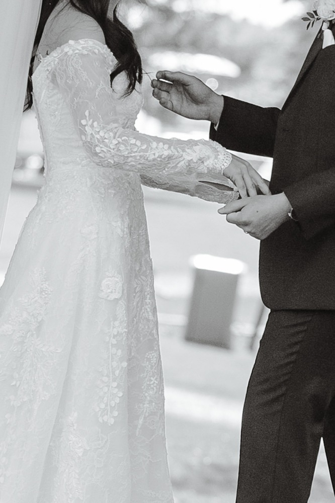 Summer wedding chateau montebello in garden gazeboo