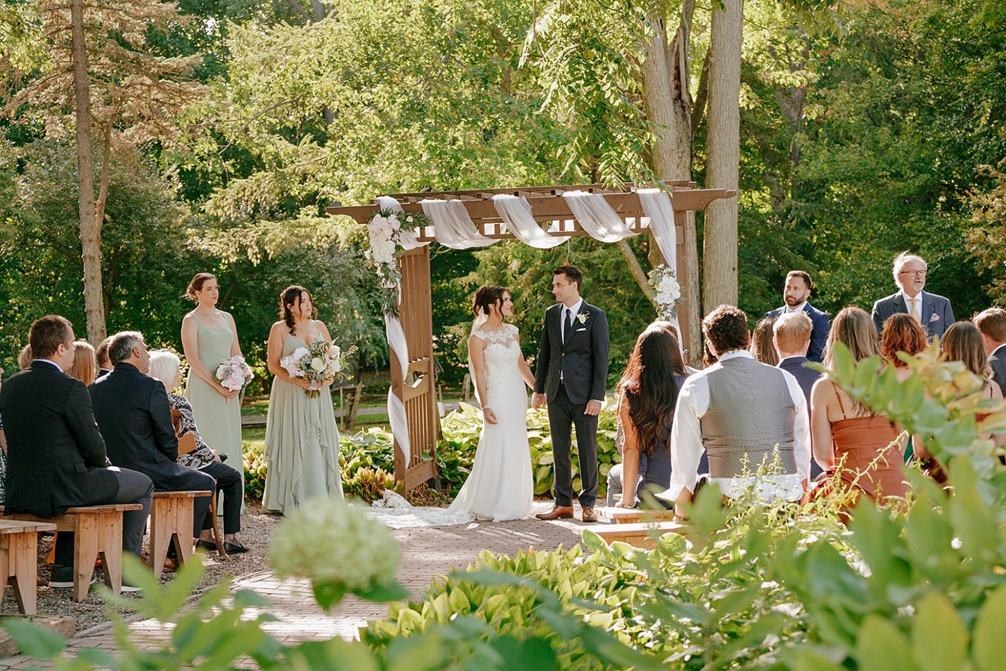 Ceremony outside the farmhouse at strathmere