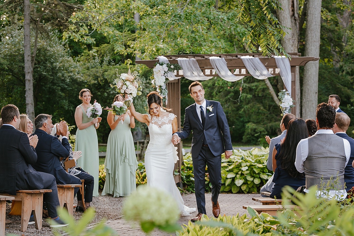 recessional dancing couple in country setting