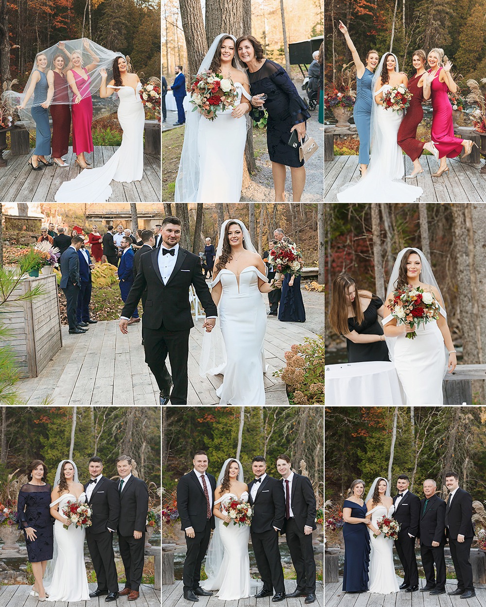 family portraits by the river in the woods