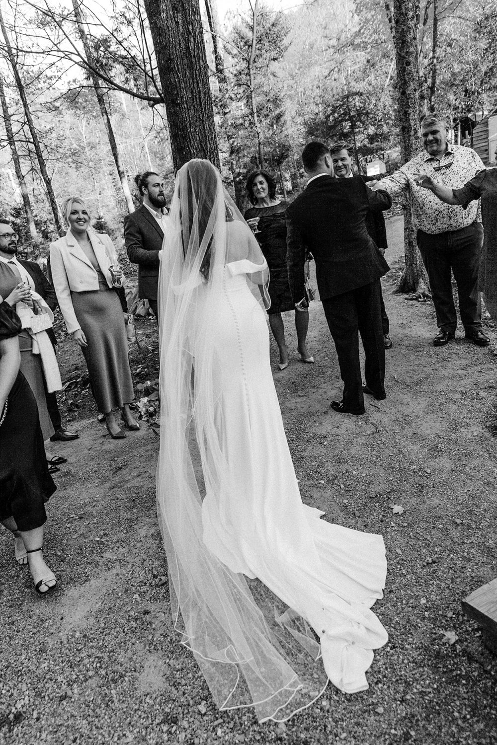 candid photo of bride