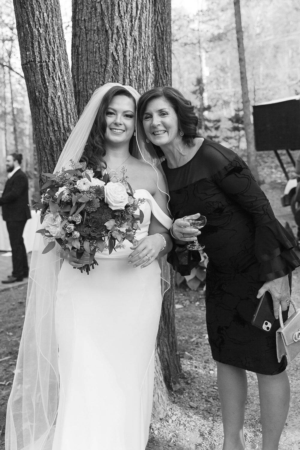 Guests cheering during champagne toast
