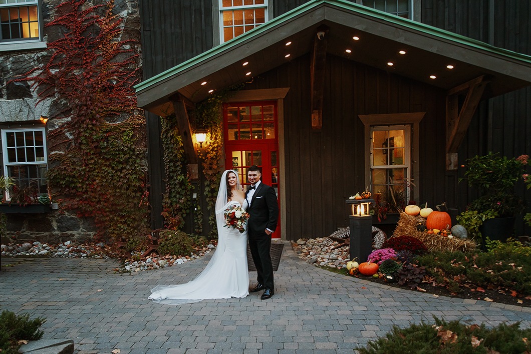 Natural fall wedding portrait in Wakefield