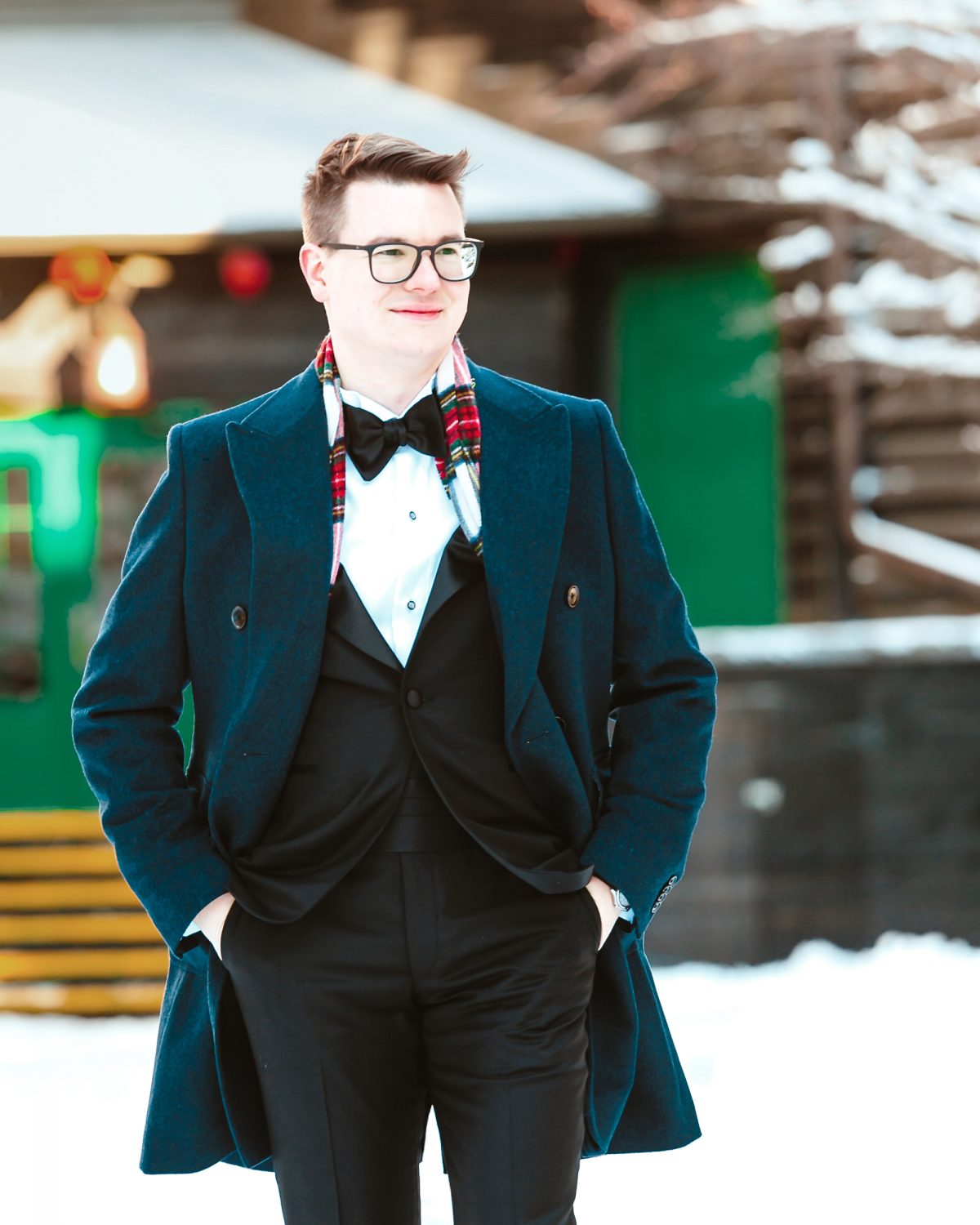 Eliane and Julien wintercouple's wedding photo at chateau Montebello
