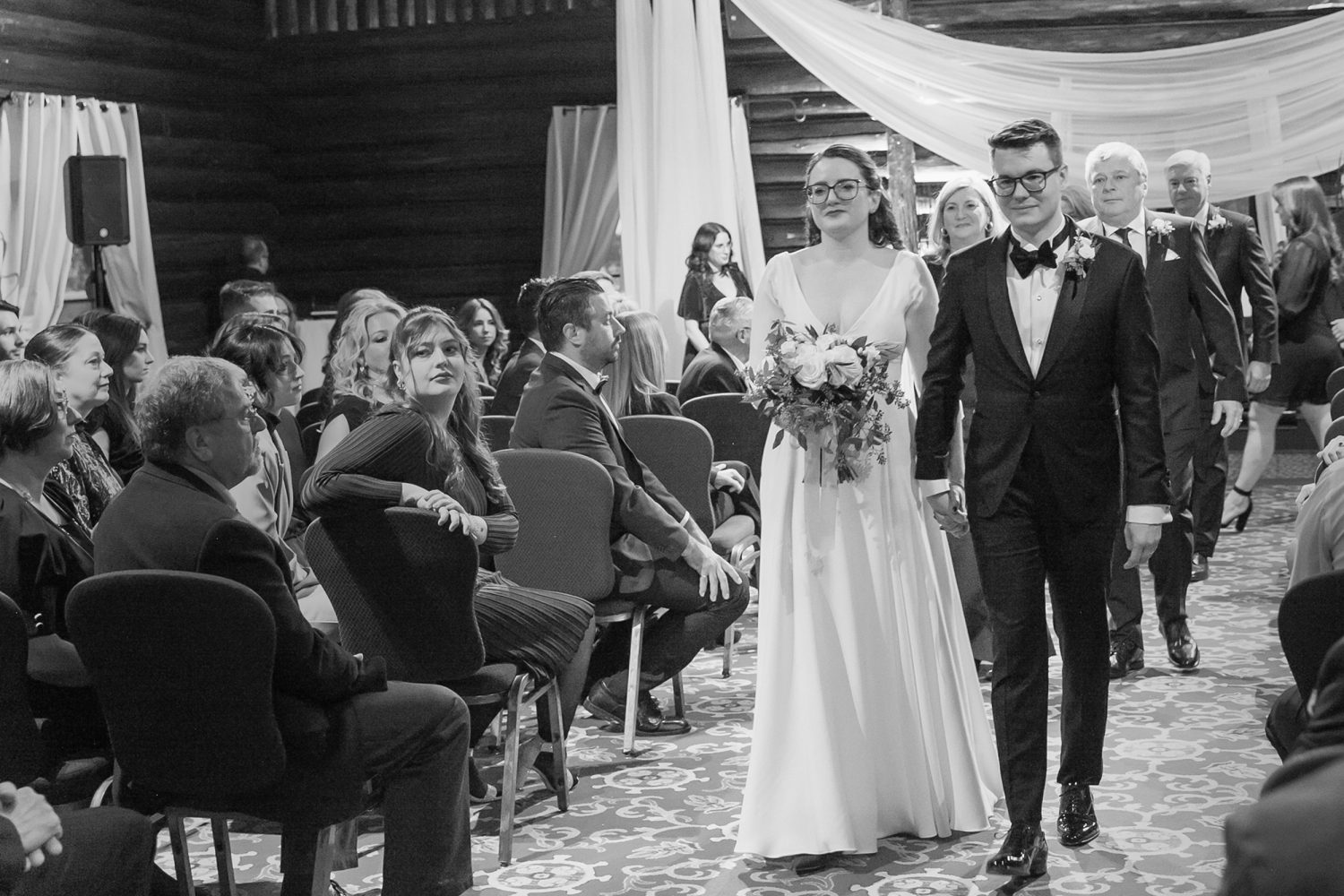 Winter ceremony at Heritage Room of Le CHateau Montebello