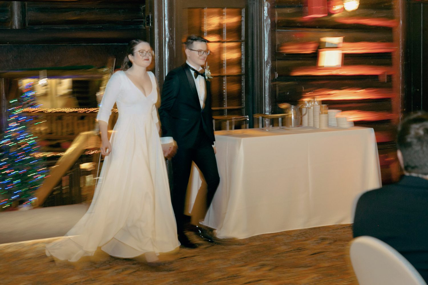 Winter wedding lights -Canada Room - Fairmont Le Château Montebello