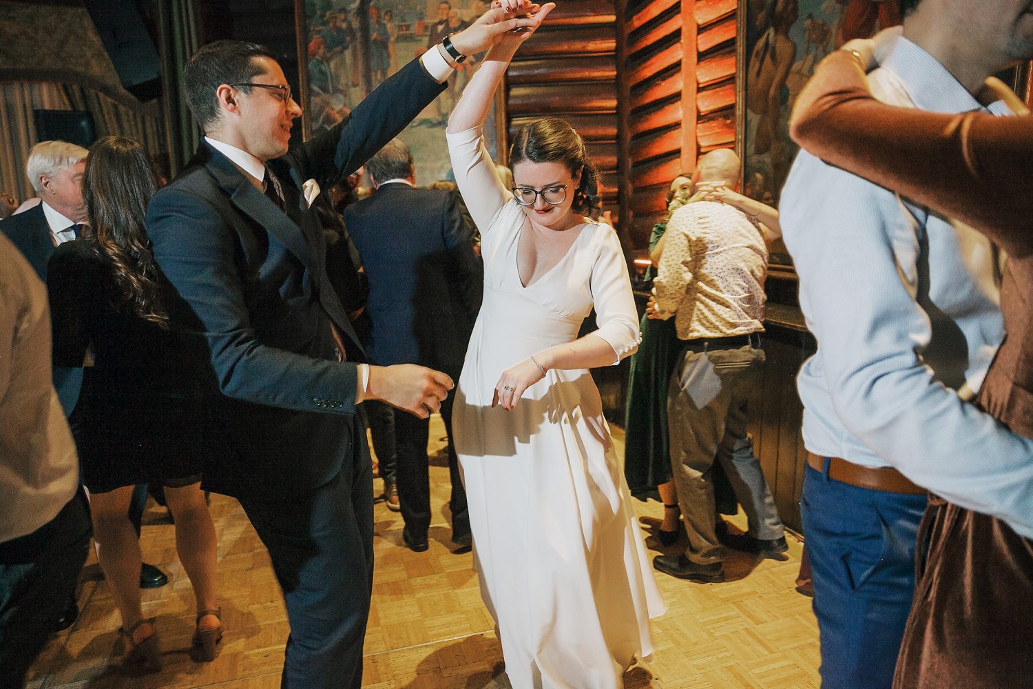 Winter wedding reception Canada Room Chateau Montebello