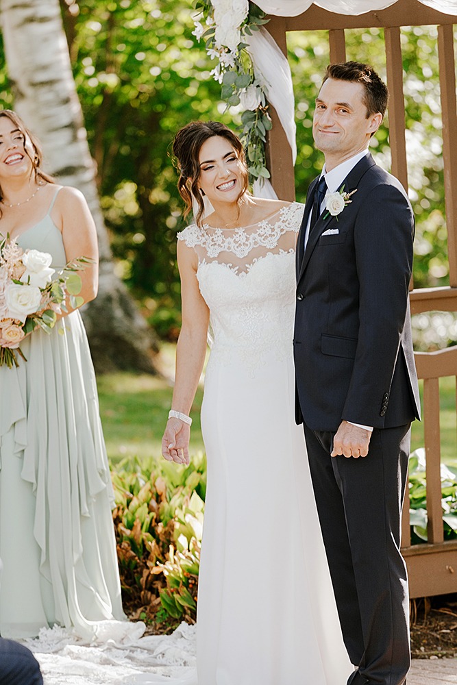 Strathmere wedding ceremony with joyful moments and guests reacting