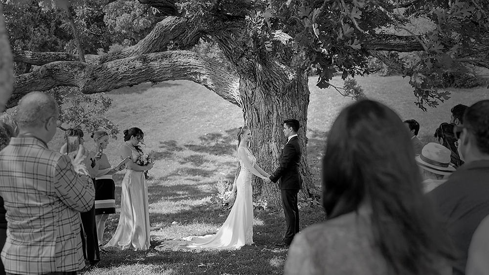 Intimate Ottawa Arboretum micro wedding with a relaxed outdoor ceremony and natural couple portraits in one of Ottawa’s most beautiful garden settings.